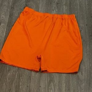 Orange Biker Shorts